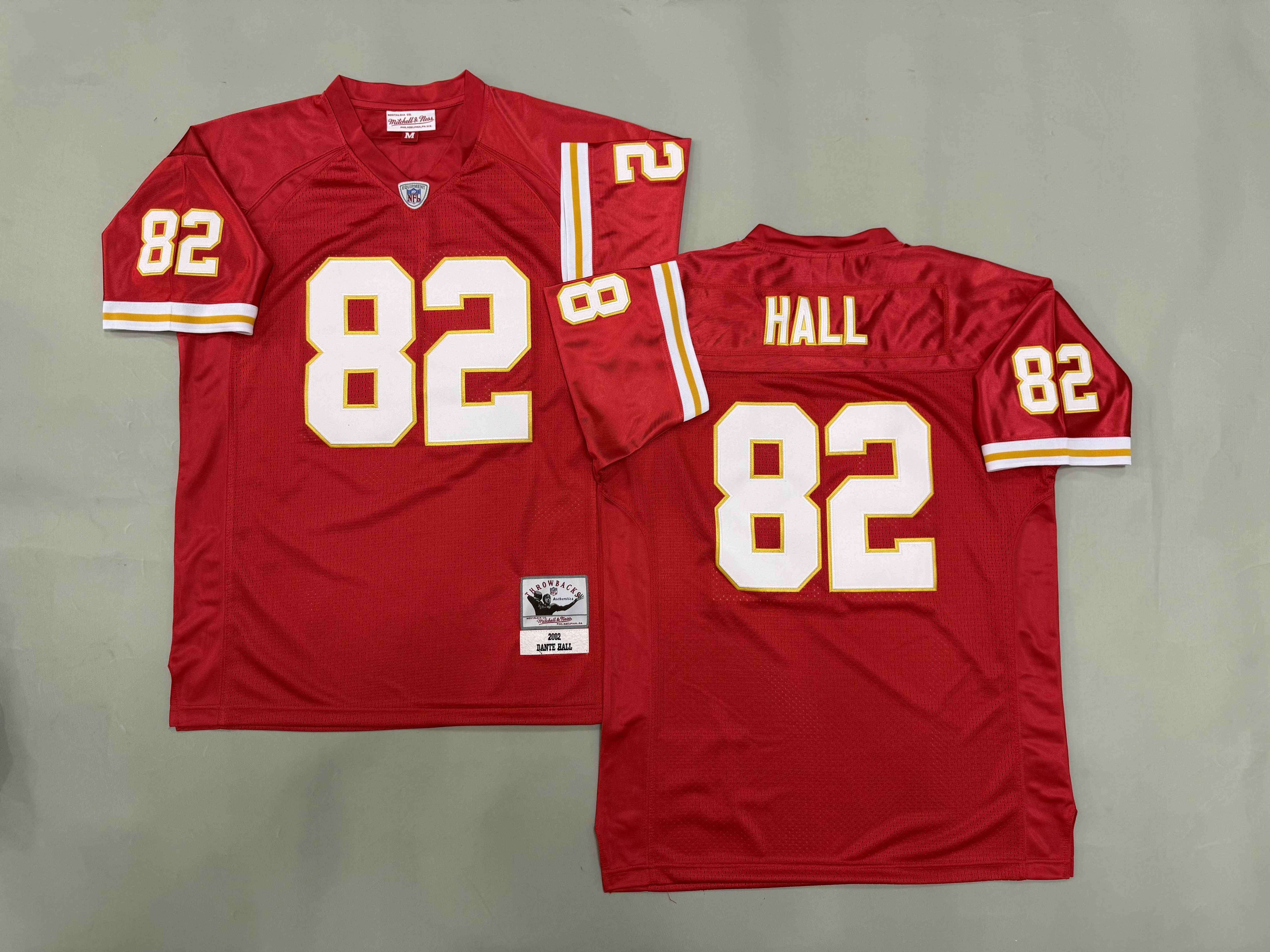 Men 2026 Kansas City Chiefs #82 Hall Red Throwback Game NFL Jersey 002